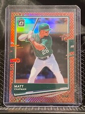 Matt Chapman 2020 Donruss Optic Red Dragon #9/88 #151  A's / Braves