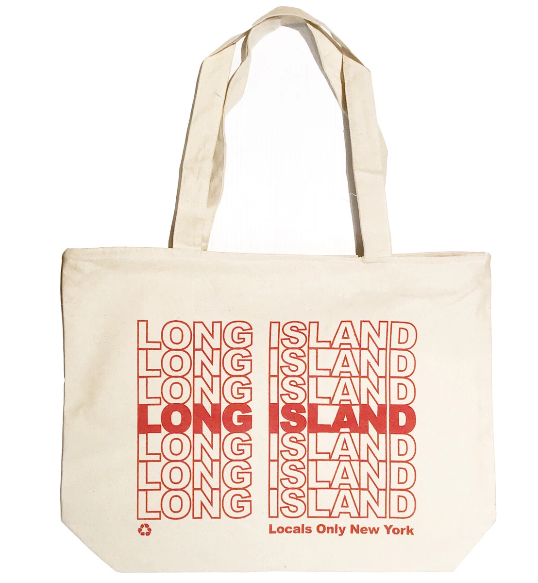 Zippered canvas outlet tote bag