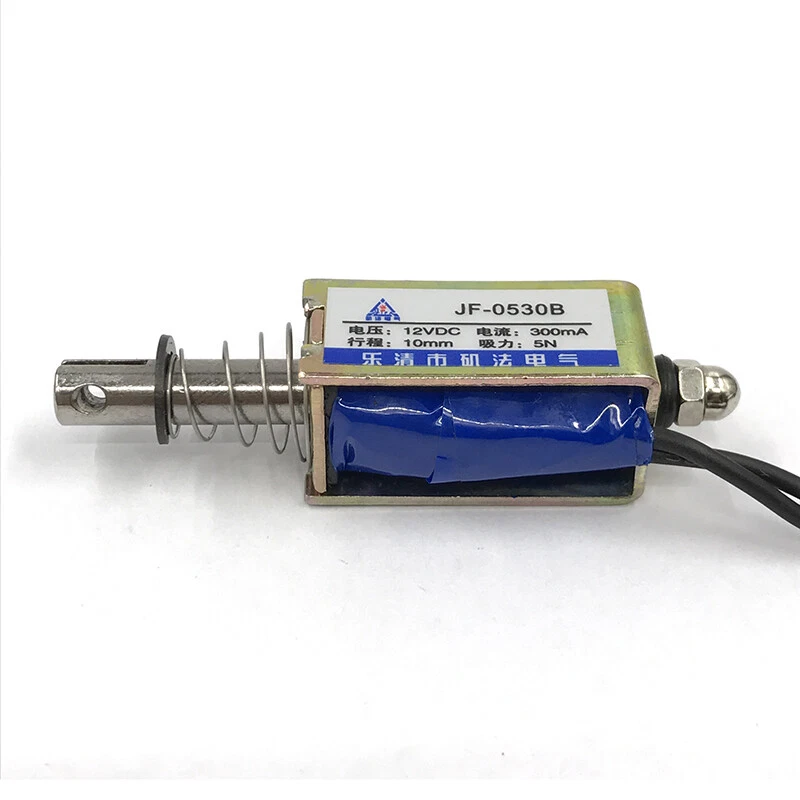 Micro Mini DC Solenoid Valve Electromagnet DC 12V Spring Push-Pull Through Type - Image 4 of 4