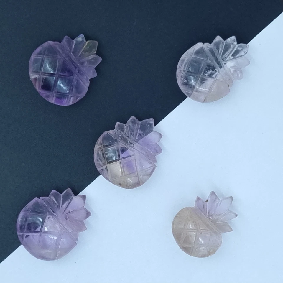 Natural Untreated 20 To 22 mm Pineapple Carved Ametrine 5 Pcs Jewelry 103.70 Ct - Image 2 of 4