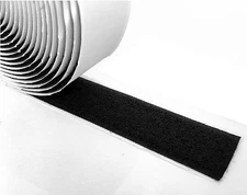 10 Yards 1" Black Self Adhesive LOOP ONLY Tape Fastener BAV25