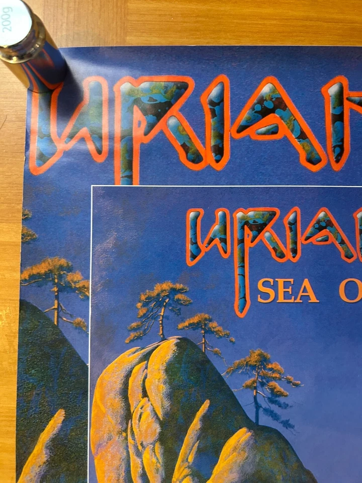 Póster promocional original de Uriah Heep/Mar de luz 1995 Japón A2 16x23 pulgadas 420x594 mm Foto 2 de 4
