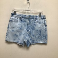 Universal Thread Womens Jean Shorts Blue Frayed Hem Pockets High Rise 10/30 New