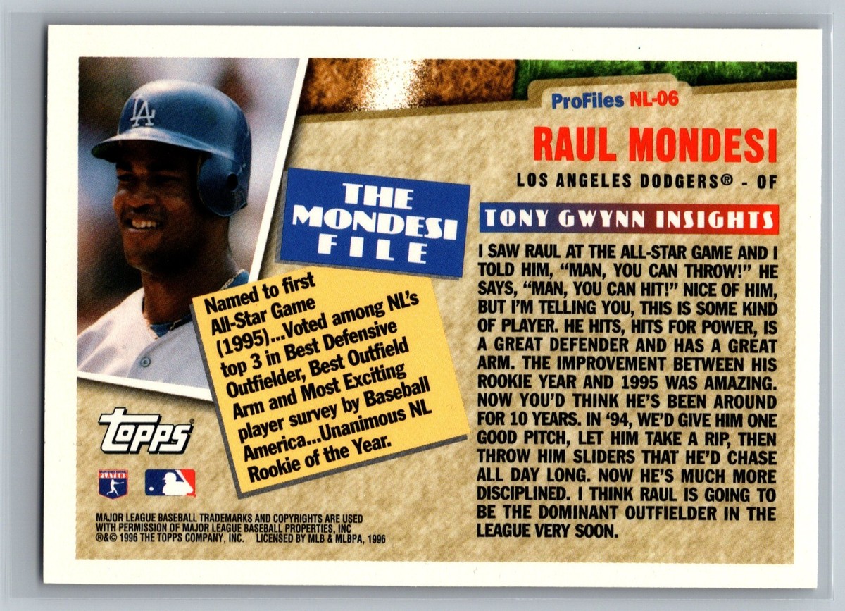 メジャーリーグ　カード　Raul Mongesi メジャーリーグ カード Raul Mongesi 1996 Topps Profiles Raul