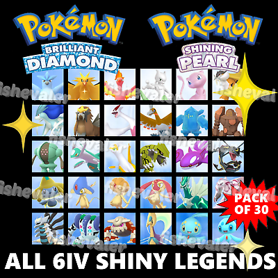 Pokemon Brilliant Diamond Shining Pearl - ALL PEARL EXCLUSIVES 6IV BR Shiny