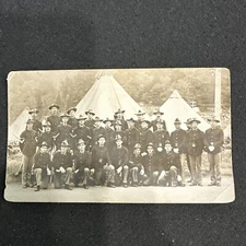 RPPC Military Regiment Near Tent Postcard  Posted 1904
