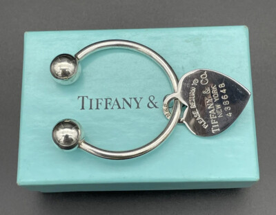 Return To Tiffany & Co Large Size Sterling Silver Key Ring