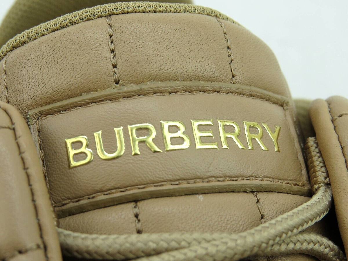 $850 BURBERRY AXBURTON BISCUIT TAN CHECK QUILTED LEATHER