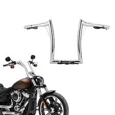 12" Pre-Wired Meathook Ape Hanger Handlebar For Harley Dyna Softail Sportster