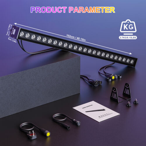 Barra luminosa impermeabile RGB lavaggio parete 24LED DMX palco DJ fascio illuminazione effetto discoteca - Foto 11 di 16