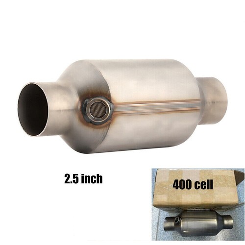 2.5" Stainless Steel Catalyst Universal KAT Catalytic Converter 400 Cell Ceramic~ - Picture 1 of 16