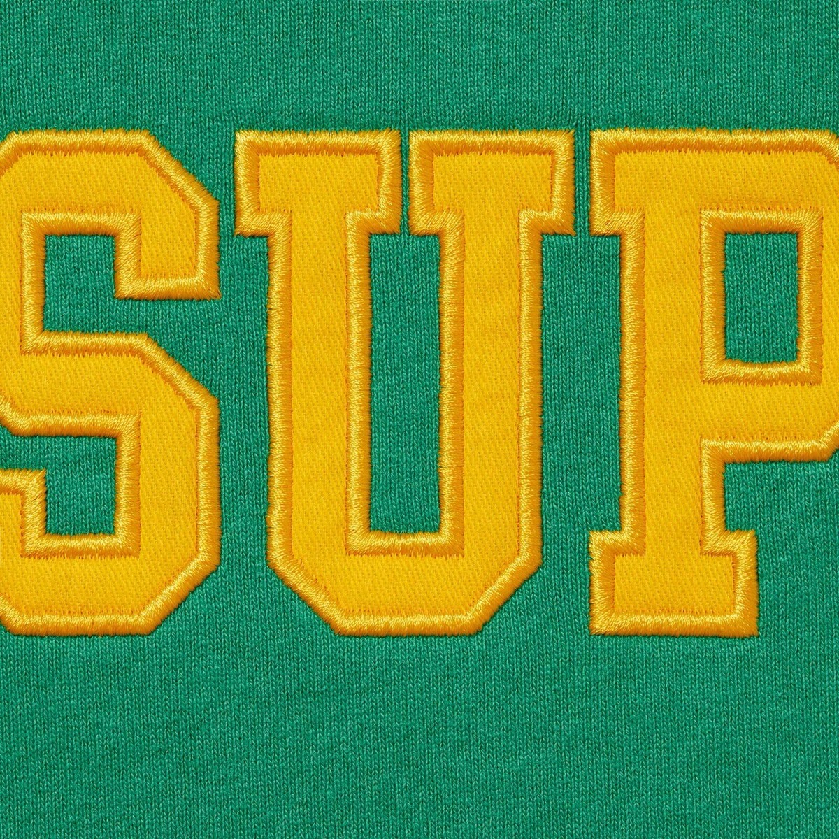 Supreme Collegiate Half Zip Pullover Sweatshirt Light Pine Supreme Collegiate Half Zip Pullover Sweatshirt Light Pine