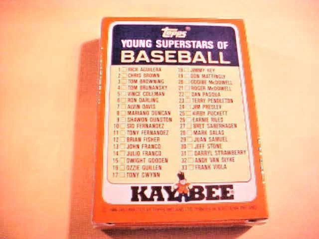 Juego brillante de 33 cartas Kaybee Toys Topps 1986 jóvenes superestrellas del béisbol MLB Foto 2 de 4
