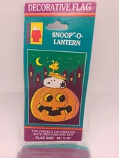 Snoopy Halloween Flag Snoop-O-Lantern Decorative Flag 28" x 40"Peanuts Halloween