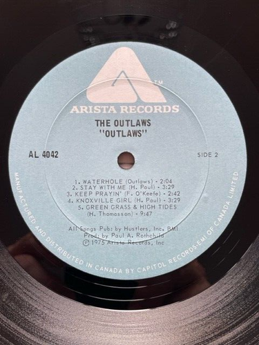 The Outlaws – Outlaws- Vinyl LP. Arista 1975. EX - Picture 5 of 5