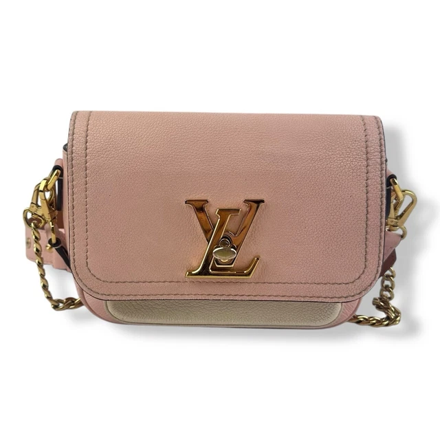 Louis Vuitton Women’s Pink Tender LockMe Leather Crossbody Handbag