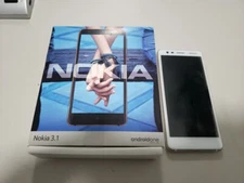 Nokia 3.1 Cellphone - 16GB - White/Iron Unlocked Phone Open Box