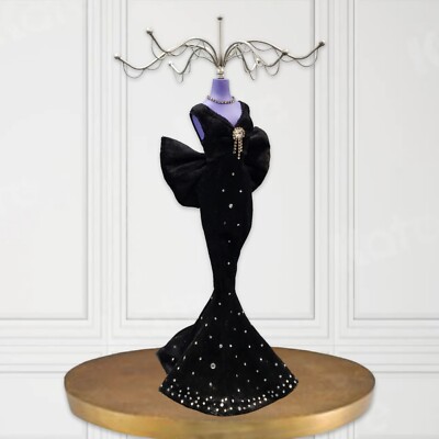 Vintage SS Sarna NINI Jewels & Little Black Dress Necklace Jewelry Holder  Stand | eBay