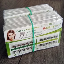50Sets Dental Orthodontic Metal Braces Bracket Mini Roth 022 345 Hooks Mesh Base