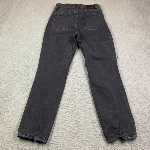 Abercrombie & Fitch The 90’s Straight Jeans Womens 29/8 Ultra High Rise Black - Picture 2 of 11