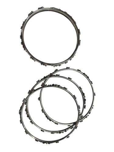 Menge 4 silberfarbene passende Armbänder - Bild 3 von 5