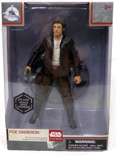 Disney Store Star Wars Elite Series TLJ Poe Dameron 7" Diecast Figure Sealed
