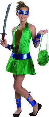 T.M.N.T. Female Leonardo Costume Tween Medium New