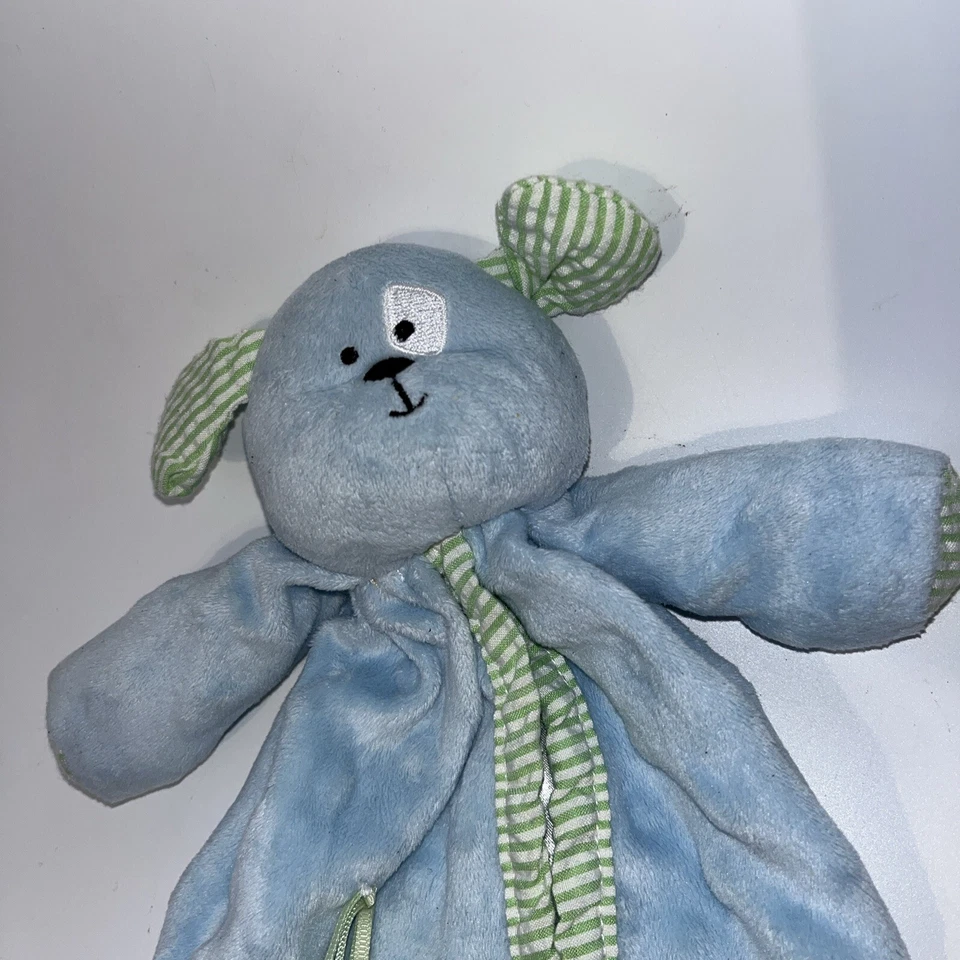 MUD PIE BLUE DOG Parche Ocular MANTA SEERSUCKER MINKY RAYAS VERDE AMOR Cachorro Foto 2 de 4