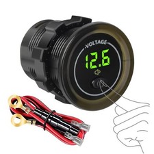 Battery Voltage Meter, Waterproof Voltmeter Gauge 12V, DC Volt Meter 12 Volt,