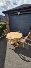 Ercol Extending Dining Table with 4 Chairs Blonde Finish
