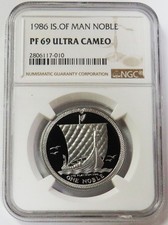 1986 PLATINUM ISLE OF MAN 1 OZ NOBLE NGC PF 69 UC VIKING SHIP 3000 MINTED 3615.00 per troy oz
