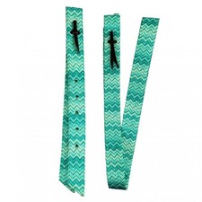 Showman Teal Chevron Nylon Tie Strap & Off Bi...