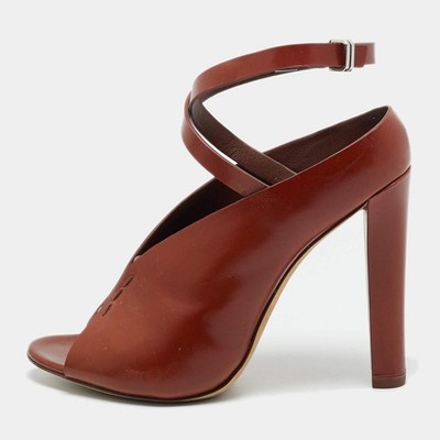 Alexander Wang Größe 36,5 braune Leder Stiefeletten Wickel Pumps
