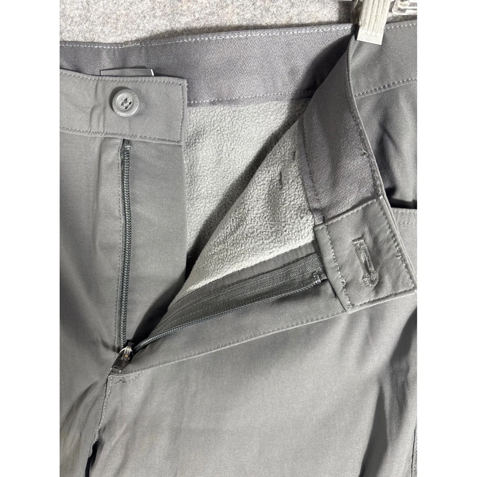 Calça de viagem Eddie Bauer masculina forrada cinza quente caminhada tamanho 34x34 - Imagem 2 de 4