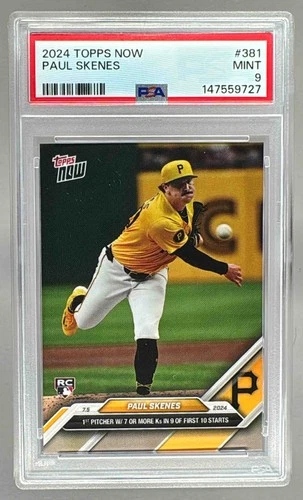 147559727 Paul Skenes 2024 Topps Now #381 Rookie RC PSA 9