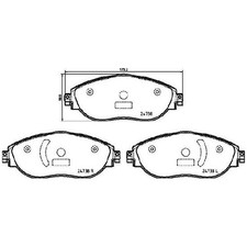 Satz Bremsbeläge Bremsklötze vorne für VW Arteon 3H7 3H9 Golf 8 CD1 CG5 | 241