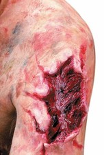 Ouch Bite Mark Gash Wound Fancy Dress Halloween Costume Makeup Latex Prosthetic