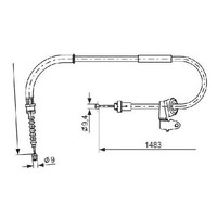 Handbremsseil Hinten Rechts FüR Mini R55 1.4 1.6 2.0 07 Bis 14 Bosch Teil 9HZ