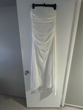 White Wedding Gown with Cape Size Small