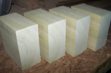 FOUR BEAUTIFUL POPLAR BOWL BLANKS LATHE TURNING BLOCK LUMBER WOOD 6" X 6" X 3"