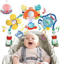 Musical Baby Stroller Arch, Travel Car Seat Toys, Baby Play Arch Crib Accessory,
