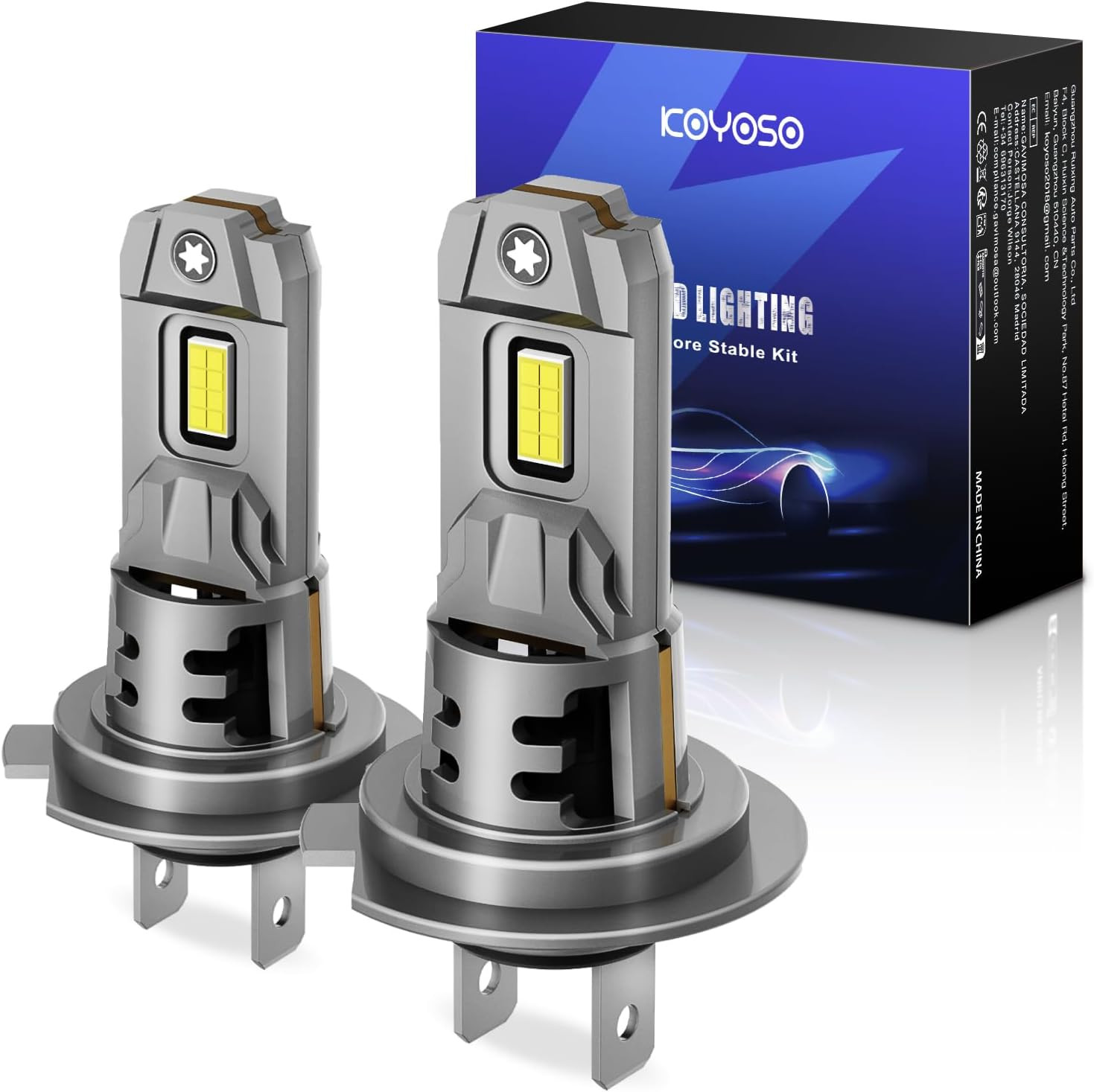 Lampadine LED H7 55W: 20000LM per Auto E Moto - Sostituzione Lampade LED H7 - Lu - Miniatura 12