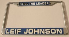 Leif Johnson Still The Leader Dealer Booster License Plate Frame Austin Ford