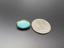 Vintage rdzenni Amerykanie turkusowa przypinka srebrna