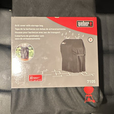 Weber 7105 Grill Cover for Spirit 210 Gas Grills, Black Polyester, Strap, Bag