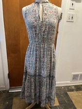Ulla Johnson Women's Floral Sleeveless V-Neck Dress Maxi Size 4 EUC