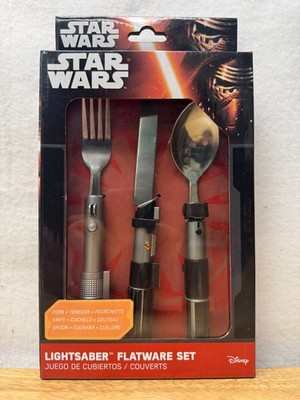 Star Wars Lightsaber Flatware Set (Fork, Knife, & Spoon) Silverware - New