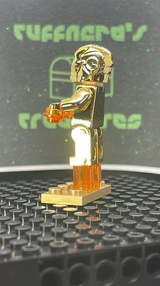 *RARO* PERSONALIZADO CROMO LEGO PAD IMPRESO ORO VOLADOR IRON MAN ¡Minifigura con estuche! Foto 4 de 4