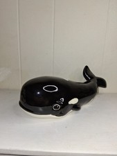Vtg 1984 Ceramic Whale Collectible Decor