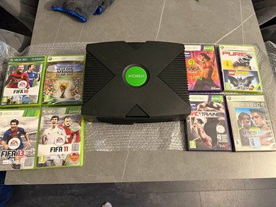 Xbox Classic Konsole + 8x Xbox 360 Spiele Paket Retro Bundle